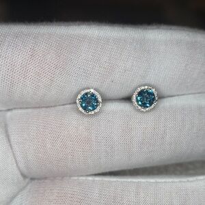 Elegant Blue topaz Stud Earrings